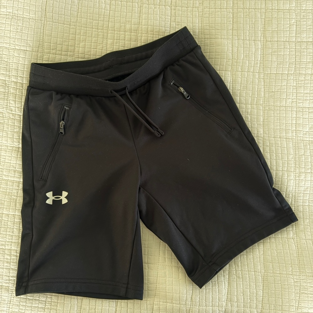 Under Armour Black Zip-Pocket Performance Shorts